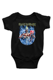 Iron Maiden Baskılı Siyah Bebek Body - Zıbın