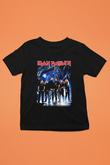 Iron Maiden Baskılı Siyah Unisex Çocuk Tişört