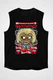 Iron Maiden Baskılı Unisex Siyah Kolsuz Tişört
