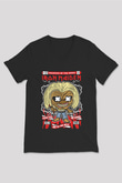 Iron Maiden Baskılı Unisex Siyah V Yaka Tişört