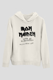 Iron Maiden Beyaz Unisex Kapşonlu Sweatshirt