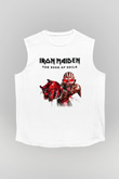 Iron Maiden Beyaz Unisex Kolsuz Tişört