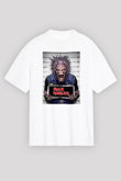 Iron Maiden Beyaz Unisex Oversize Tişört T-Shirt