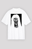 Iron Maiden Beyaz Unisex Oversize Tişört T-Shirt