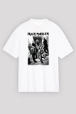 Iron Maiden Beyaz Unisex Oversize Tişört T-Shirt