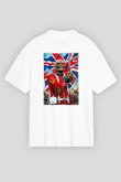Iron Maiden Beyaz Unisex Oversize Tişört T-Shirt