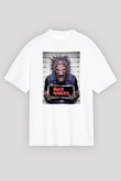 Iron Maiden Beyaz Unisex Oversize Tişört T-Shirt