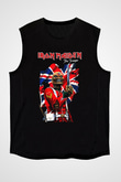 Iron Maiden Siyah Unisex Kolsuz Tişört