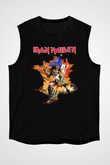 Iron Maiden Siyah Unisex Kolsuz Tişört