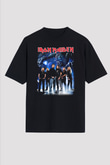 Iron Maiden Siyah Unisex Oversize Tişört T-Shirt