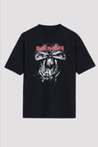 Iron Maiden Siyah Unisex Oversize Tişört T-Shirt