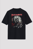Iron Maiden Siyah Unisex Oversize Tişört T-Shirt