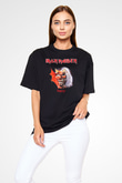 Iron Maiden Siyah Unisex Oversize Tişört T-Shirt