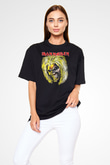 Iron Maiden Siyah Unisex Oversize Tişört T-Shirt