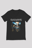 Iron Maiden Siyah Unisex V Yaka Tişört T-Shirt