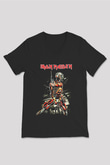 Iron Maiden Siyah Unisex V Yaka Tişört T-Shirt