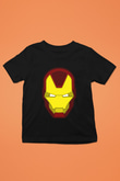 Iron Man Baskılı Siyah Unisex Çocuk Tişört