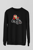 Iron Man Hotrod Baskılı Unisex Siyah Sweatshirt