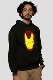 Iron Man Siyah Unisex Hoodie