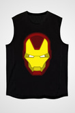 Iron Man Siyah Unisex Kolsuz Tişört