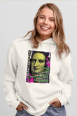 Isaac Newton Alıntı Baskılı Unisex Ekru Hoodie