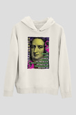Isaac Newton Alıntı Baskılı Unisex Ekru Hoodie