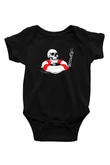 İskelet BaskılıSiyah  Bebek Body - Zıbın