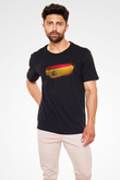 İspanya - Spain Bayrağı Baskılı Unisex Siyah Tişört
