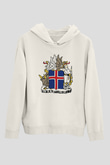 İzlanda Beyaz Unisex Kapşonlu Sweatshirt