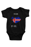 İzlanda Siyah Bebek Body - Zıbın