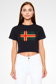 İzlanda Siyah Crop Top Tişört