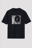 J. Cole Baskılı Unisex Oversize Siyah Tişört