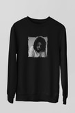 J. Cole Baskılı Unisex Siyah Sweatshirt