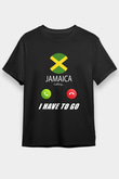Jamaika Siyah Unisex Tişört T-Shirt - TişörtFabrikası