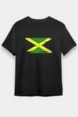 Jamaika Siyah Unisex Tişört T-Shirt - TişörtFabrikası