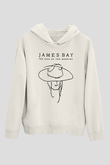 James Bay Beyaz Unisex Kapşonlu Sweatshirt