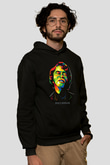 James Brown Siyah Unisex Kapüşonlu Sweatshirt