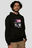 James Dean Baskılı Unisex Siyah Hoodie