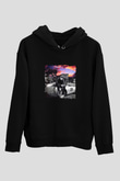 James Dean Baskılı Unisex Siyah Hoodie