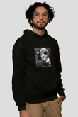 James Dean Baskılı Unisex Siyah Hoodie