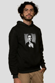 James Dean Baskılı Unisex Siyah Hoodie