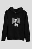 James Dean Baskılı Unisex Siyah Hoodie