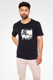 James Dean Baskılı Unisex Siyah Tişört