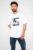 James Dean Unisex Baskılı Beyaz Tişört