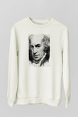 James Watt Baskılı Unisex Ekru Sweatshirt