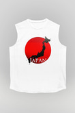 Japonya Beyaz Unisex Kolsuz Tişört