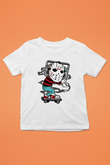 Jason Boombox Baskılı Unisex Beyaz Çocuk Tişört