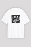 Jay-Z Baskılı Unisex Beyaz Tişört