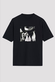 Jay-Z Baskılı Unisex Oversize Siyah Tişört