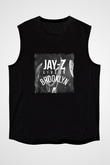 Jay-Z Baskılı Unisex Siyah Kolsuz Tişört